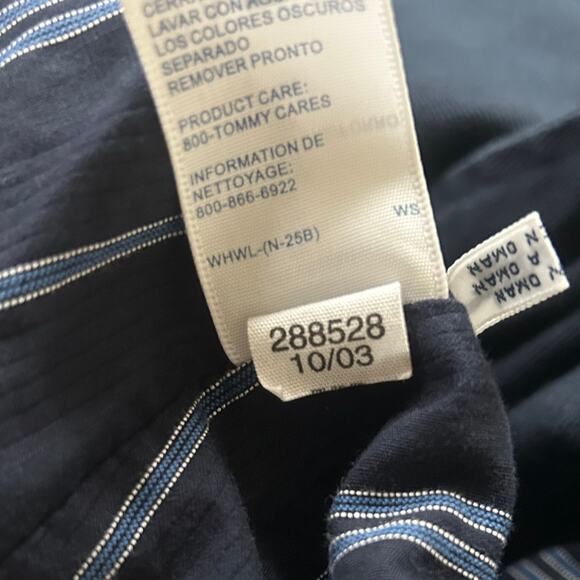 Vintage Tommy Hilfiger double breasted canvas peacoat Y2K navy preppy academia S - Picture 9 of 11